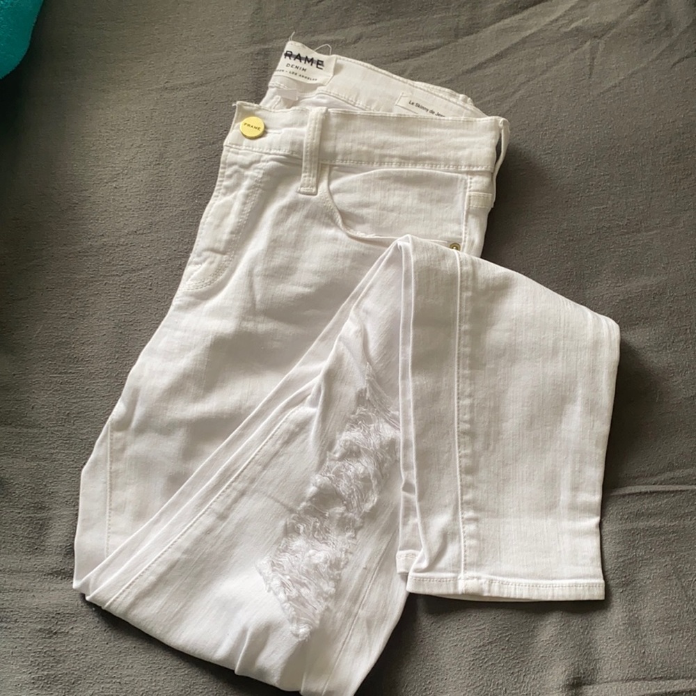 Frame Denim white skinny jean